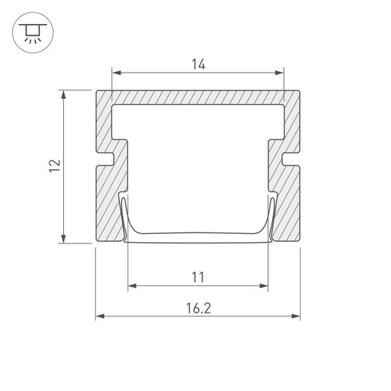 Профиль Arlight PDS-SM-3000 ANOD BLACK 037947