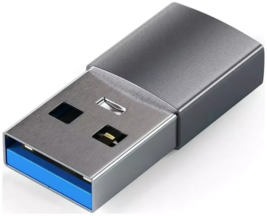 Адаптер Satechi USB Type-A to Type-C. Цвет серый космос.
