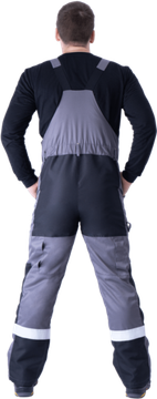 Костюм "Логгер Протект" полукомбинезон, лесоруб (серый/черный/лимон)