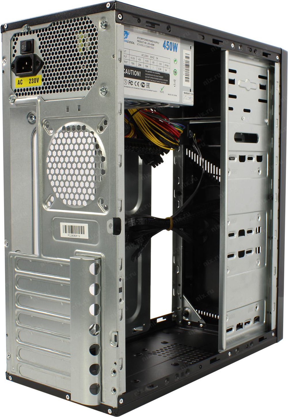 Корпус Miditower COMPUCASE S1007BK ATX 450W (24+2х4пин)