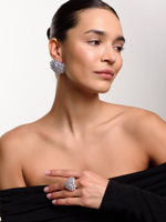 Серьги "Giant Glitter Hearts"