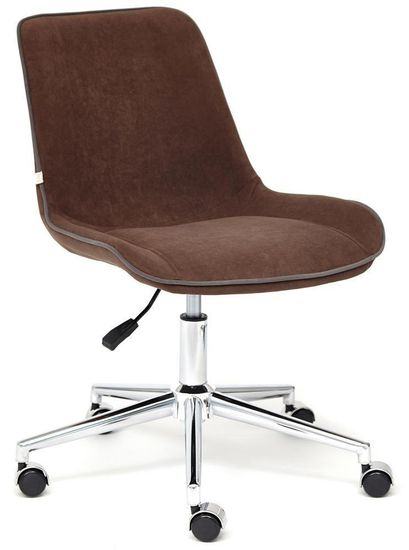 Кресло Tetchair STYLE флок , коричневый, 6