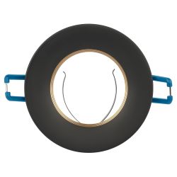 Светильник встраиваемый алюминиевый ЭРА KL107 BK/GD под лампу MR16 GU5.3 черный/золото | Алюминиевые встраиваемые светильники