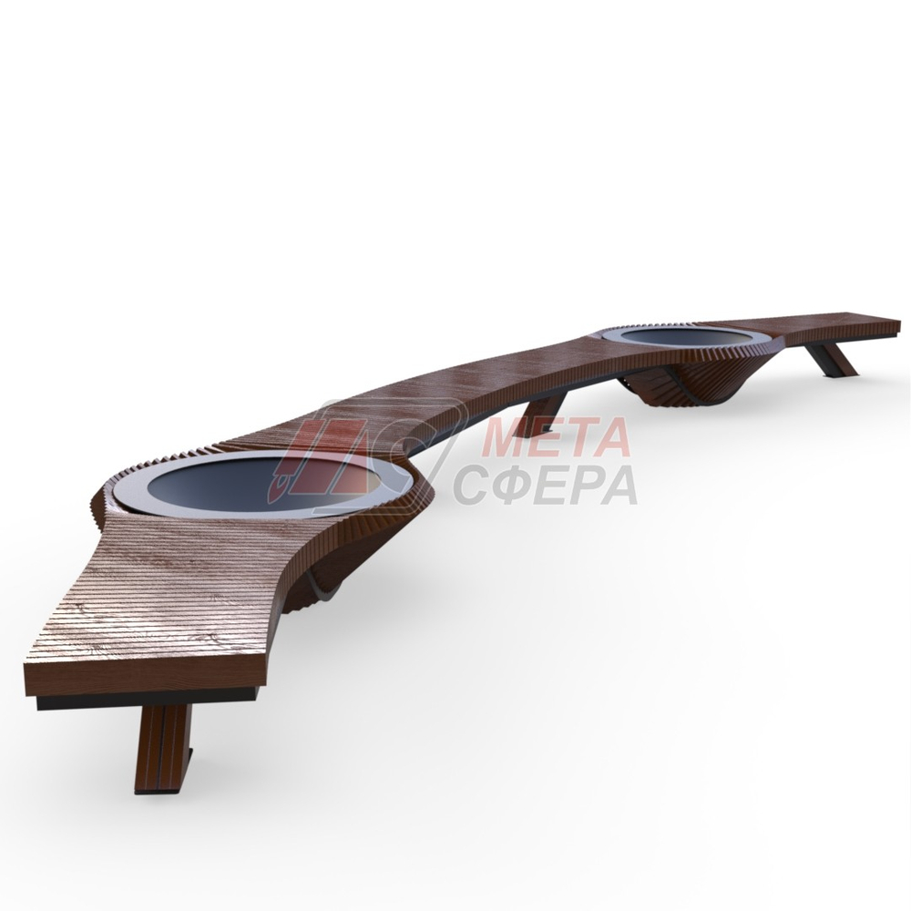 Лавка с цветочницами Botanic Twist