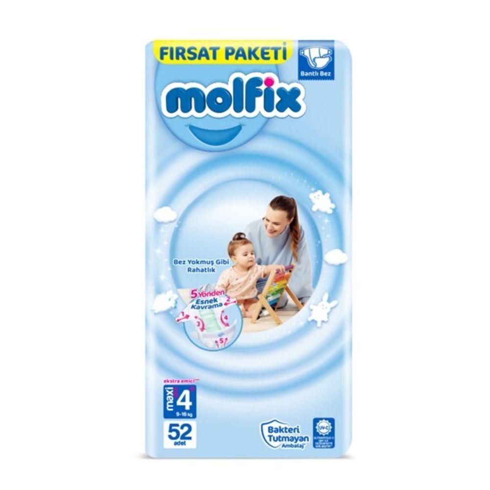 Подгузники MOLFIX №4 52шт