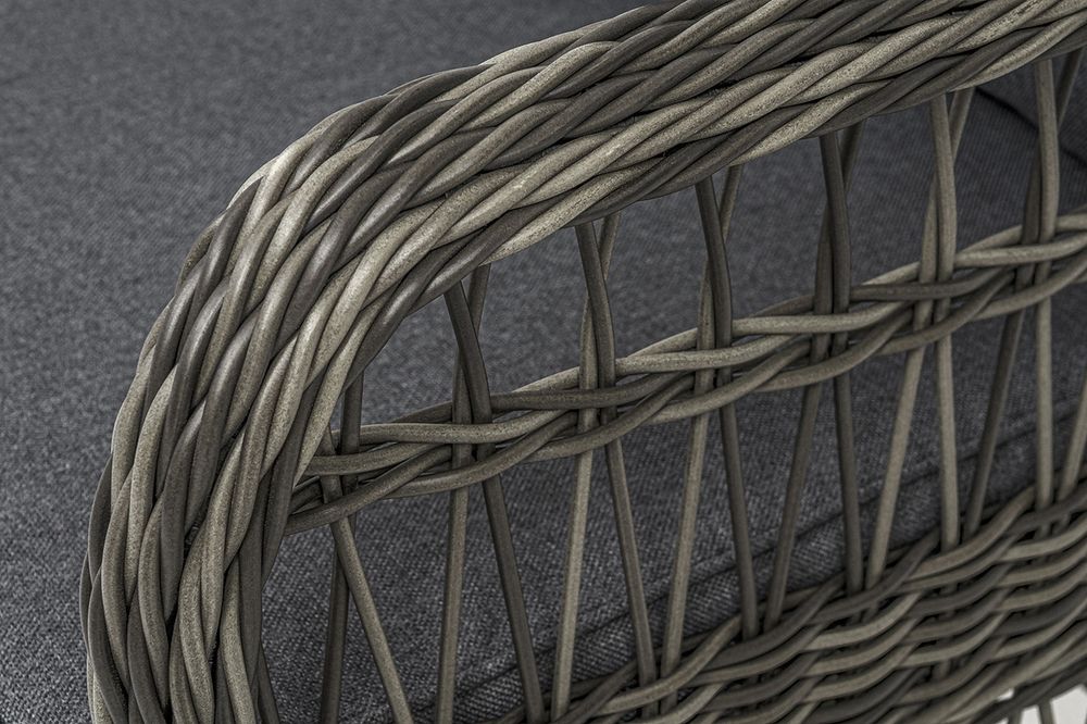 "Цесена" кресло плетеное из искусственного ротанга, цвет графит