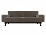 Диван прямой Мюнхен Люкс, Коричневый, Велюр, 109124