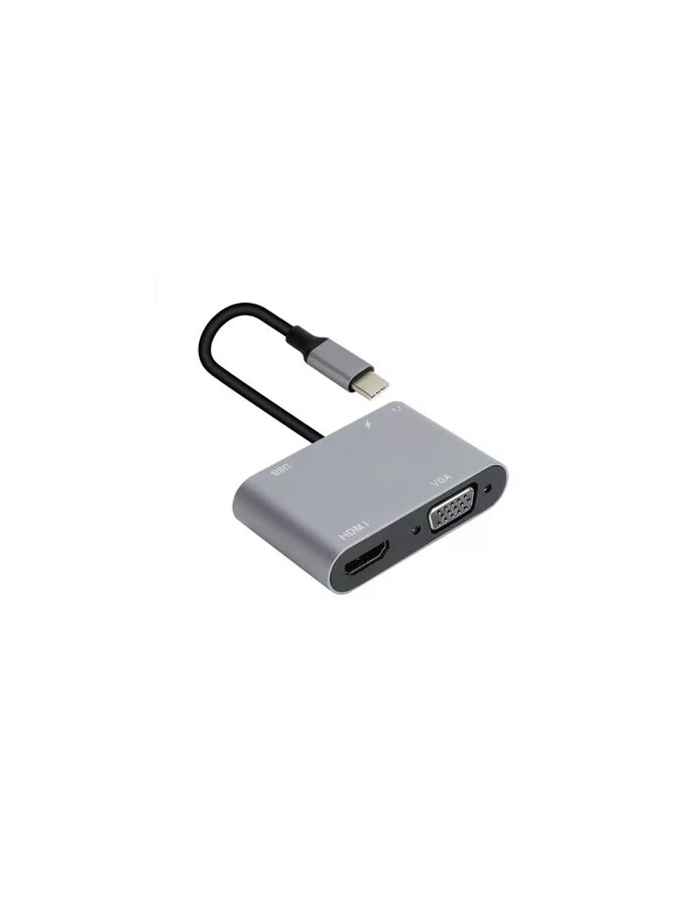 USB-хаб (концентратор) Aopen/Qust Кабель ACU4511 Адаптер USB Type-Cm--&gt;VGA, HDMI 4k*30Hz, USB3.0, PD, Audio, iOpen (Aopen/Qust)[4895182217928]