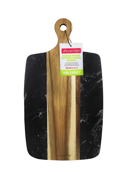 Доска сервировочная из акации и мрамора Kamille KM 10081 (40х22х1,3 см.)