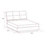 КАНАЛЕТТО Кровать 1800 с мягким изголовьем б/ножной спинки (Цвет ДУБ каньон)