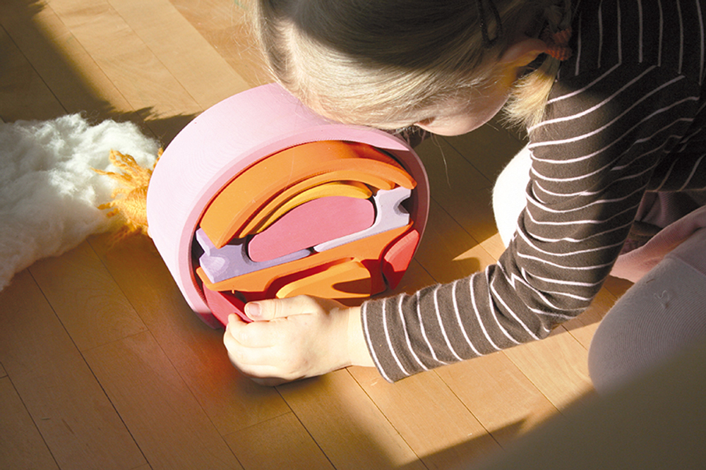 Переносной дом, розово-оранжевый