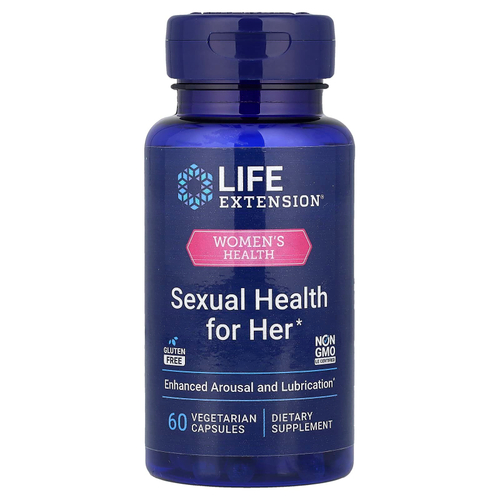 Life Extension, Women's Health, Sexual Health for Her, 60 вегетарианских капсул