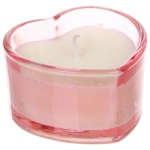 Свеча в стакане «Сердечко» 8*4,8 см, Розовый