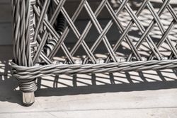 Латте, плетеное кресло из искусственного ротанга, цвет графит