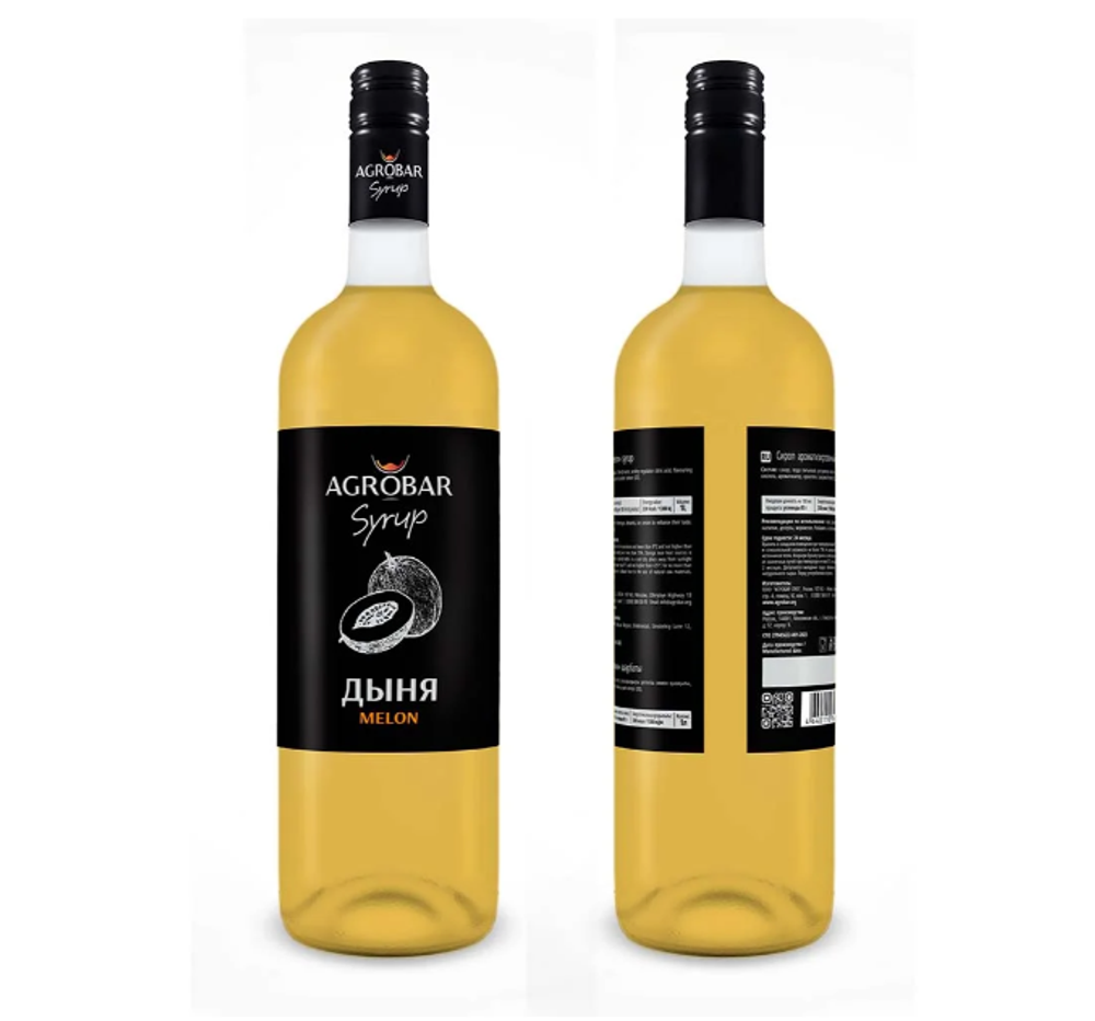 Сироп «AGROBAR» со вкусом «Дыня» (Melon Syrup), 1 л.
