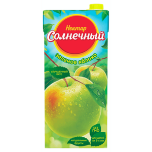 СОК НЕКТАР СОЛНЕЧНЫЙ ЗЕЛЕНОЕ ЯБЛОКО 1.9Л