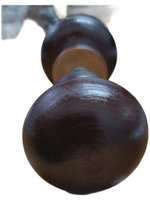 Ручка деревянная кнопка межкомнатная, для двери ( мокко) 60 мм