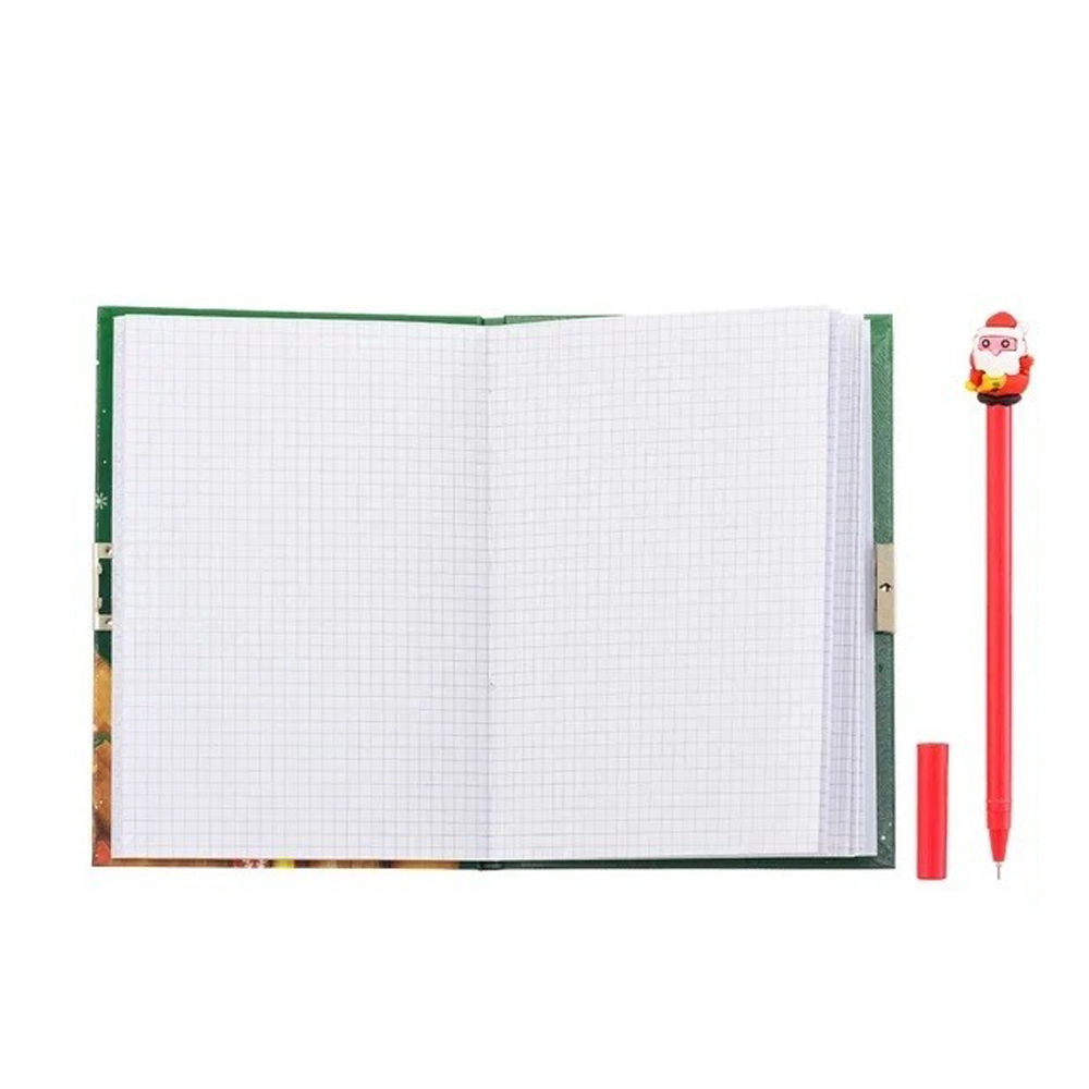 Блокнот детский Basir на замке, с ручкой, формат А6, серия "Зимняя сказка", с игрушкой, переплет 7БЦ, 18*13.2 см, 48 листов, ассорти