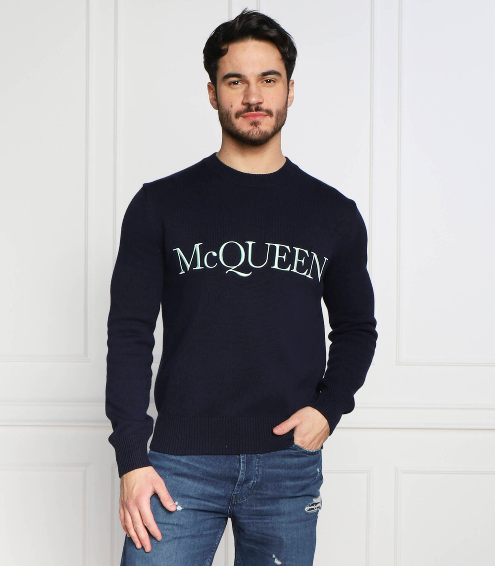 свитер Alexander McQueen - темно-синий(651184 Q1XAY)