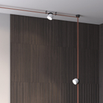 DK5542-WH+BK Поворотный светильник для трека-ремня Belty, серия Spot, со светодиодом, D100*H107мм, 48V DC, 12W, RA90, 120°, 4000K, IP20, белый с черным, алюминий