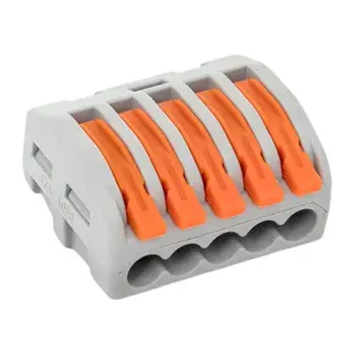 Клемма СМК 222-415 с рычагом 5 отверстий 0,08-2,5(4,0) мм2 EKF PROxima