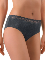 Высокие серые трусики-слипы со змеиным принтом (Размер: 52) (Цвет: серый)