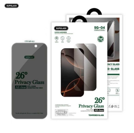 Защитные стекла SUPGLASS Privacy Glass SG-04 IPh15/15 Pro/16 (6.1)