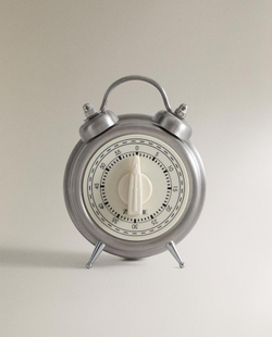 ZARA HOME МЕХАНИЧЕСКИЙ ТАЙМЕР, СТАЛЬНОЙ СЕРЫЙ