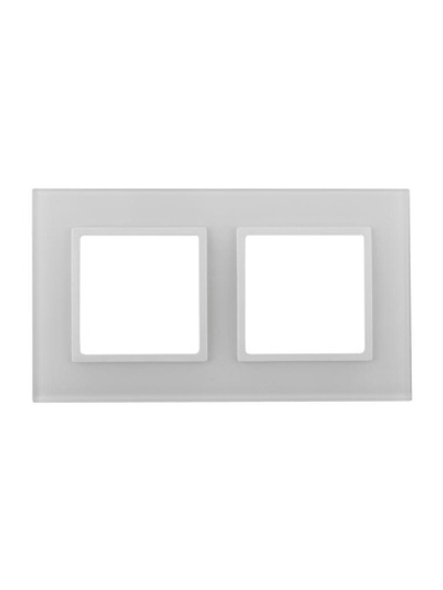 Рамка 2-м 14-5102-01 стекло Elegance бел.+бел. Эра Б0059168