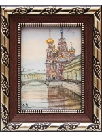 Картина акварелью "Виды СПб" Лопухова