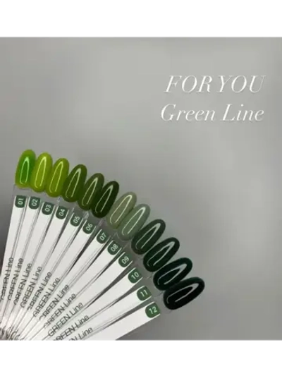 FOR YOU Гель лак набор Green Line из 12 шт