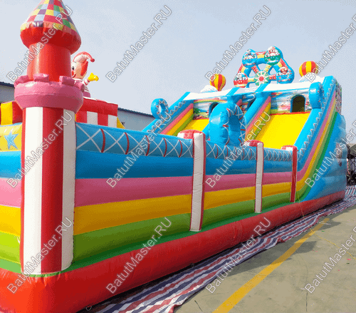 Коммерческий надувной батут "Парк развлечений" 15*8*8 м