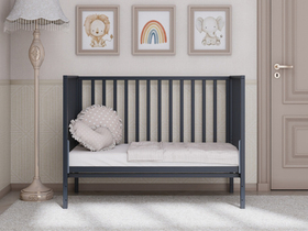 Детская кроватка Incanto Hollie (графит) универсальный маятник, колеса, ящик, автостенка