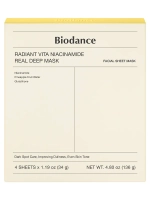 Biodance Осветляющая гидрогелевая маска с витаминным комплексом Radiant Vita Niacinamide Real Deep Mask 34 гр х 4 шт