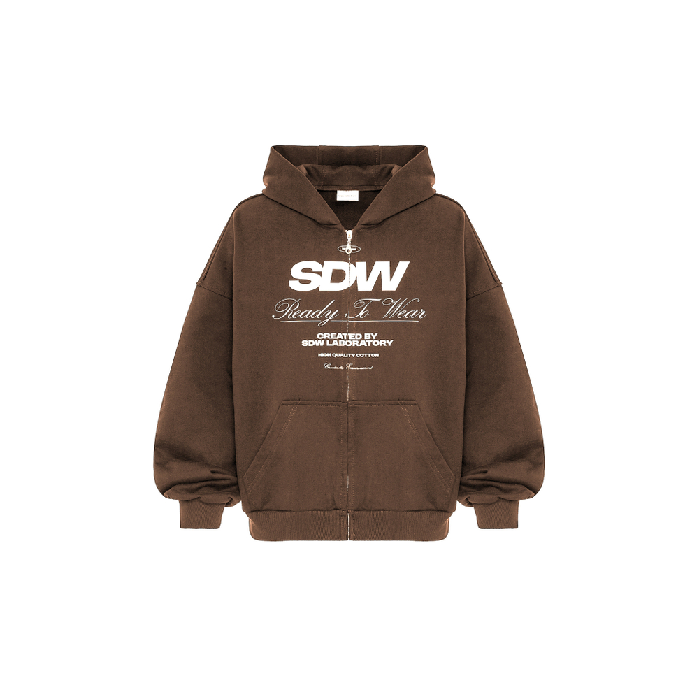 ZIP-HOODIE "SDW" Brown