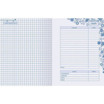 Записная книжка А6, Апплика, гребень, мелованный картон, спец. линовка, 128 л, "Домашние расходы. Расходы в квадрате"