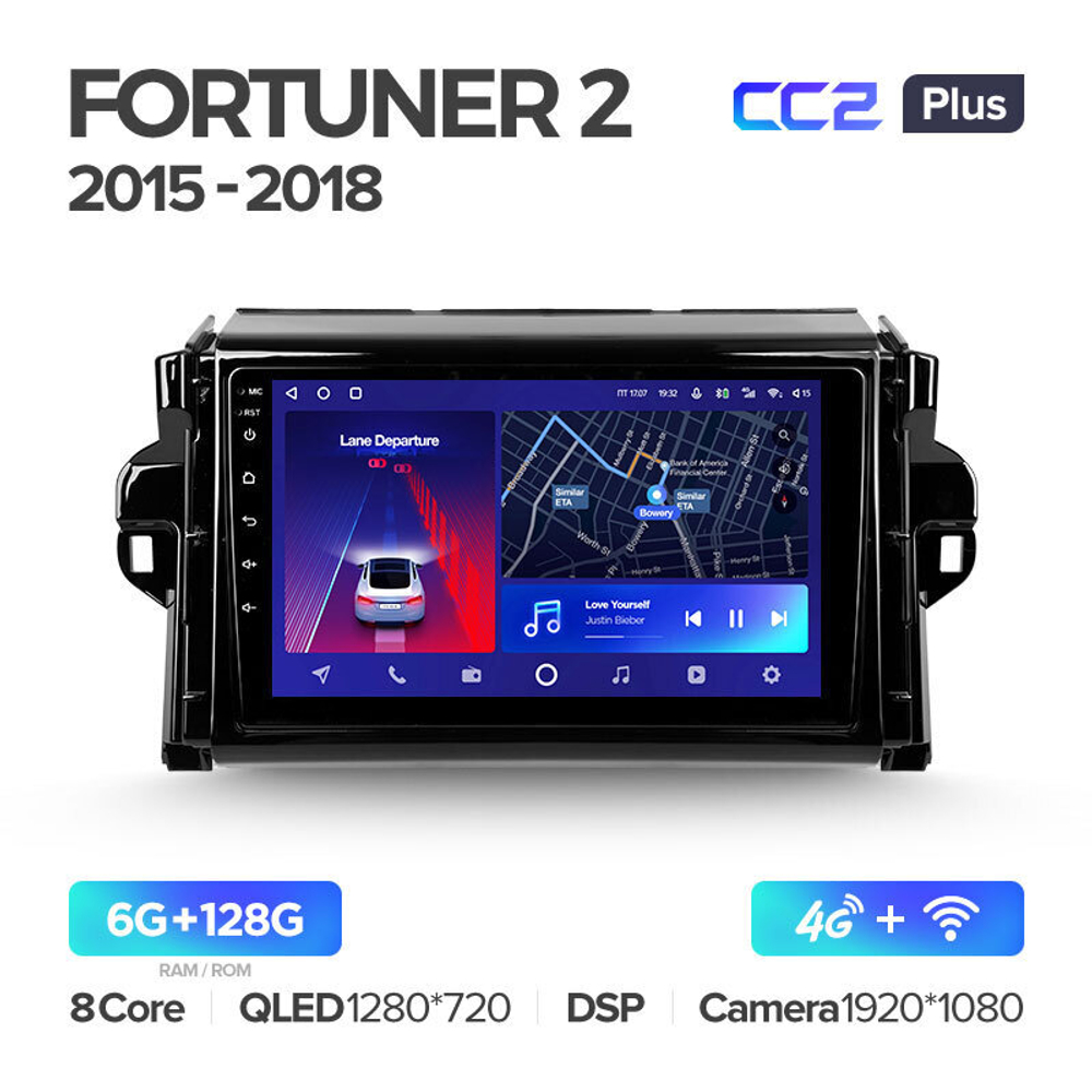 Teyes CC2 Plus 9" для Toyota Fortuner 2015-2018