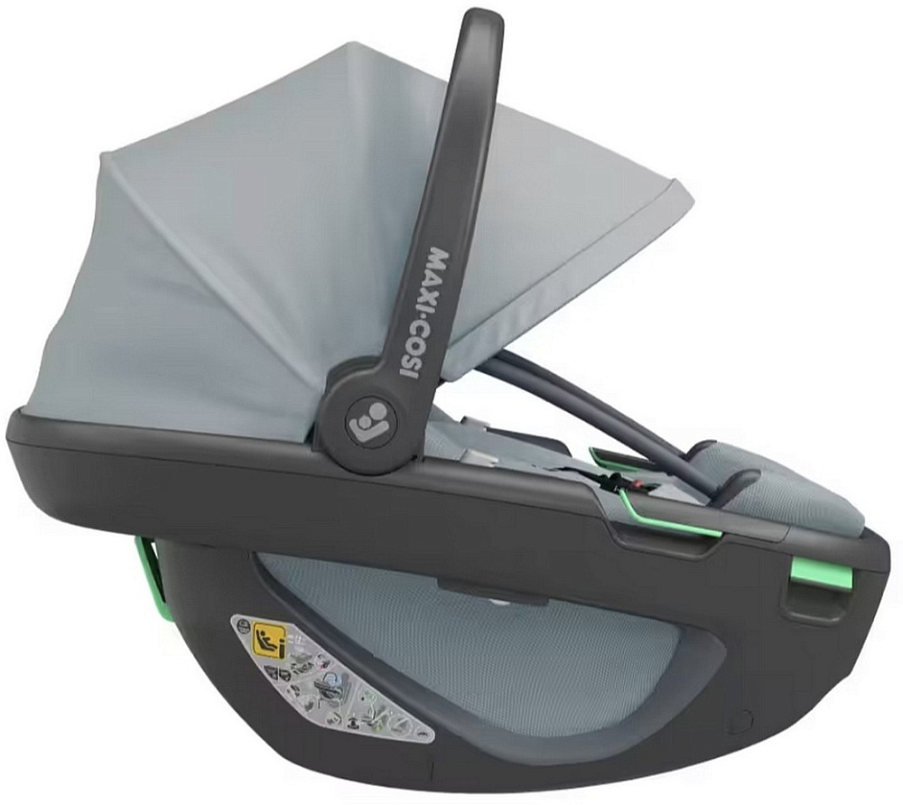 Детская коляска Maxi-Cosi Fame 3 в 1 с автокреслом Coral 360 Essential grey Twillic Black/Черный