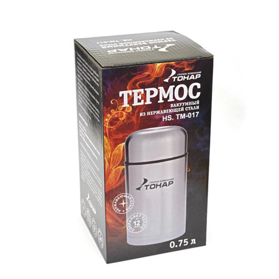 Термос TONAR 750ML HS.TM-017  (широкое горло, чехол)