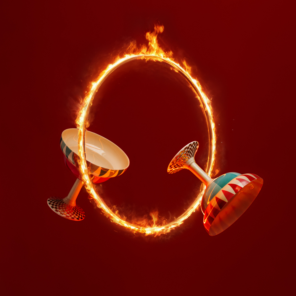 Набор Farforite «Цирковое представление»: 2 креманки и 2 ложки в подарочной коробке