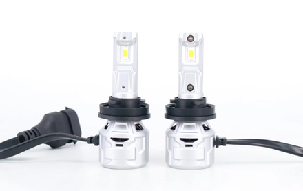 Светодиодные лампы H8/H9/H11/H16 Sariti S3 с вентилятором, 12V, 32W, 5500K (комплект, 2шт)