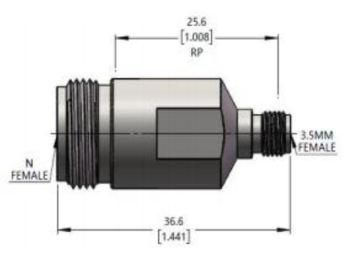 LF-3.5F-NF-18G, Коаксиальный переходник (3.5mm / F - N / F)