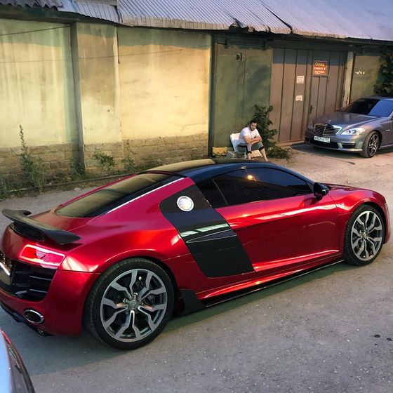 Пленка PET перламутровая красная глянцевая Metallic Red Carbins