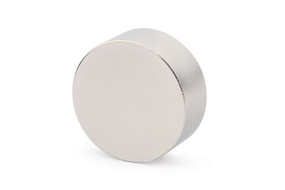 Неодимовый магнитный диск 50х20 мм, N38, никель