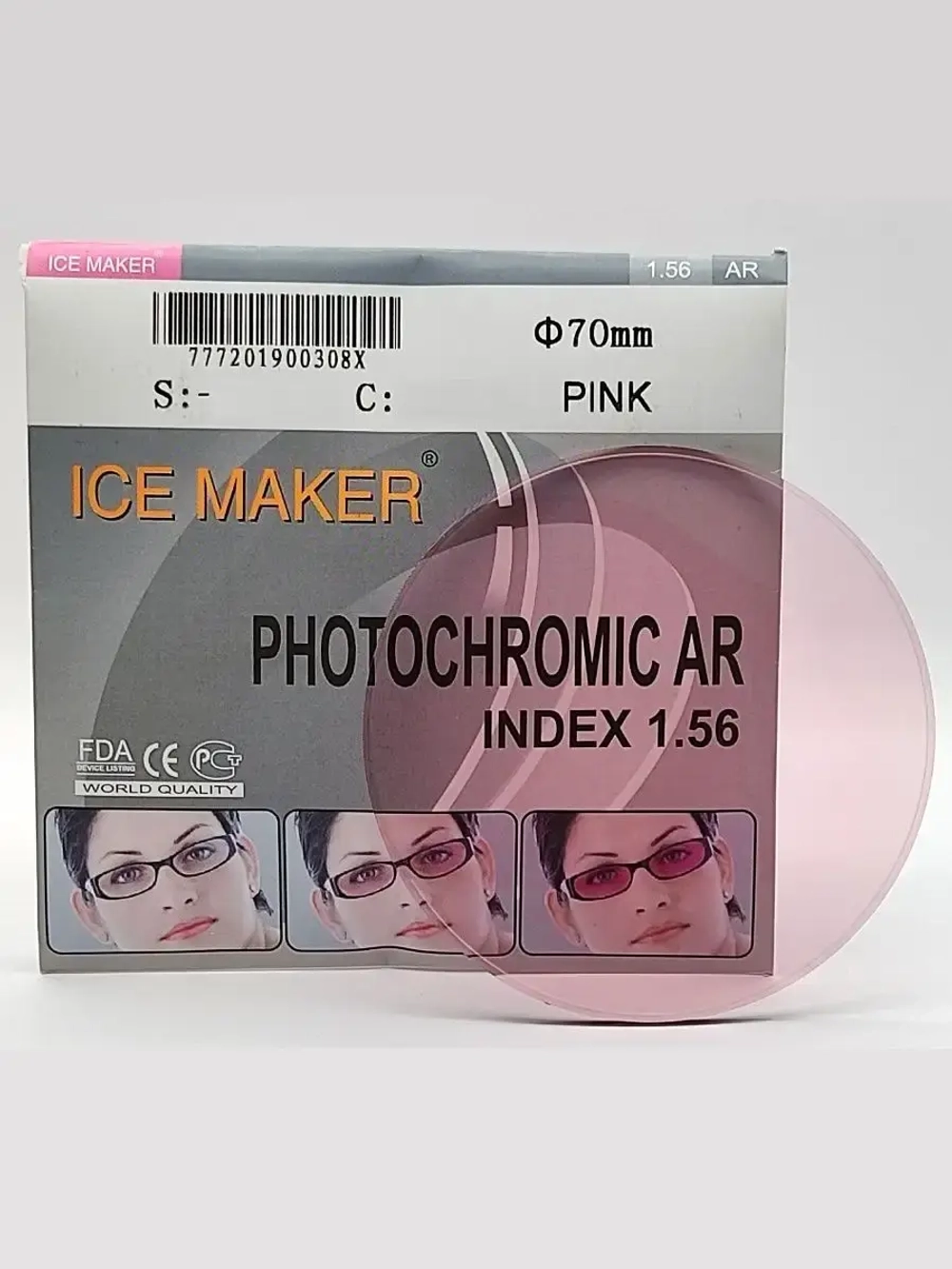 Линза для очков стигматич. 1шт  ICE MAKER -5.00 d 70 ind 1.5