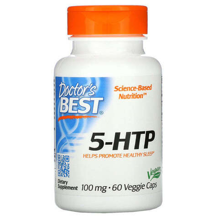 Doctor's Best, 5-гидрокситриптофан, 5-HTP 100 mg, 60 капсул