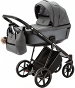 Детская коляска Adamex Belissa 3 в 1 B-PS34 (Т.СЕР.ТК+ГРАФИТ ПЕРЛ.ПЕРФ.КОЖА)