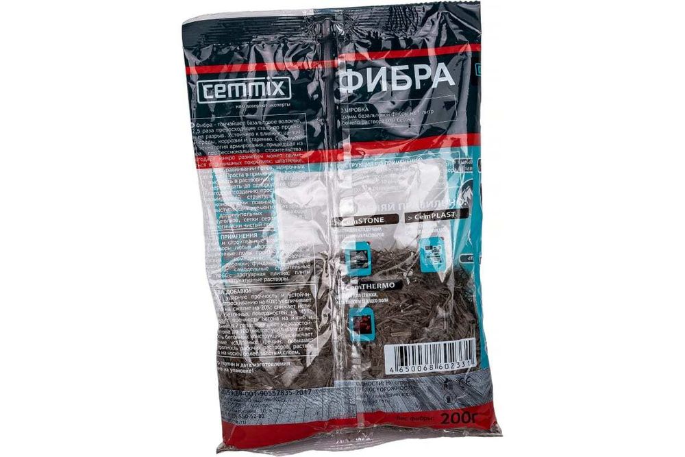 Фиброволокно базальтовое "CEMFIBRA R" 200Г (1/20/640) "CEMMIX"