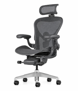 Кресло Herman Miller Aeron Graphite Polished Aluminium, размер B