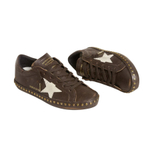 Женские Golden Goose Superstar in Brown Leather with Cream Suede Star and Studs